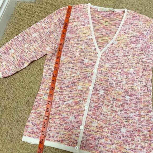 Vintage Camela Geometric Sunset Cardigan Pink - Picture 7 of 11